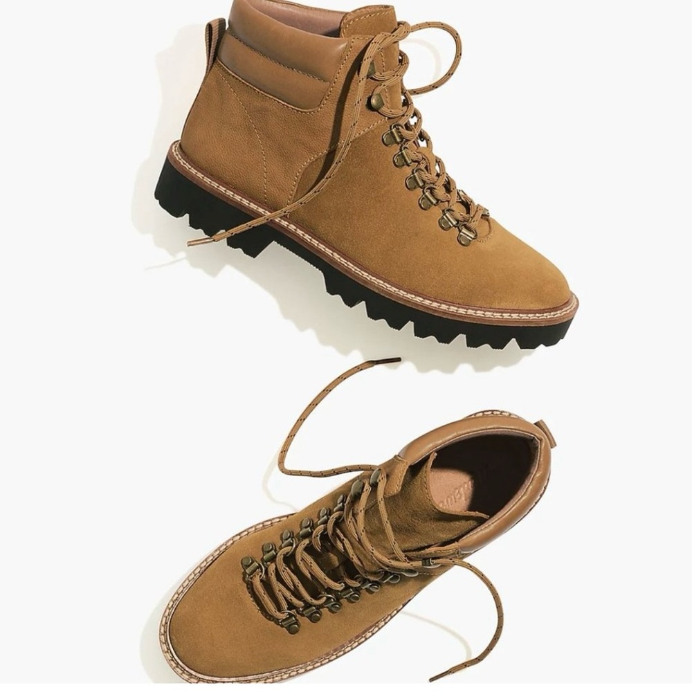 Madewell Women’s Lugsole Hiking Boots Tan sz 10